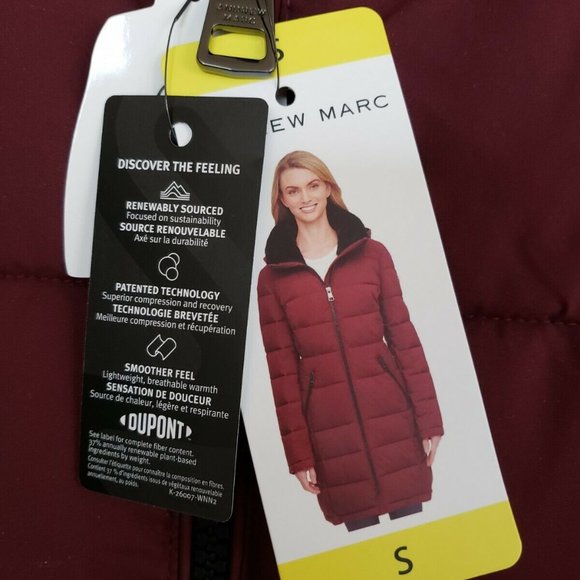 Andrew Marc Ladies' Long Stretch Parka OXBLOOD - Picture 12 of 14